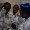 Participants in a modern cell‐biology ‘boot camp’ in Ghana hone their skills in science, technology, and lab work. Photo courtesy of Dick Macintosh.
