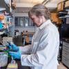 Corrie Detweiler at lab bench