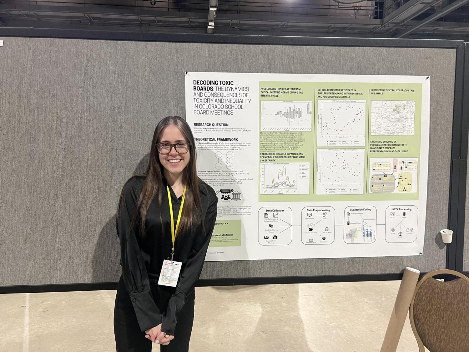 Natalie with her poster at NCUR 2024