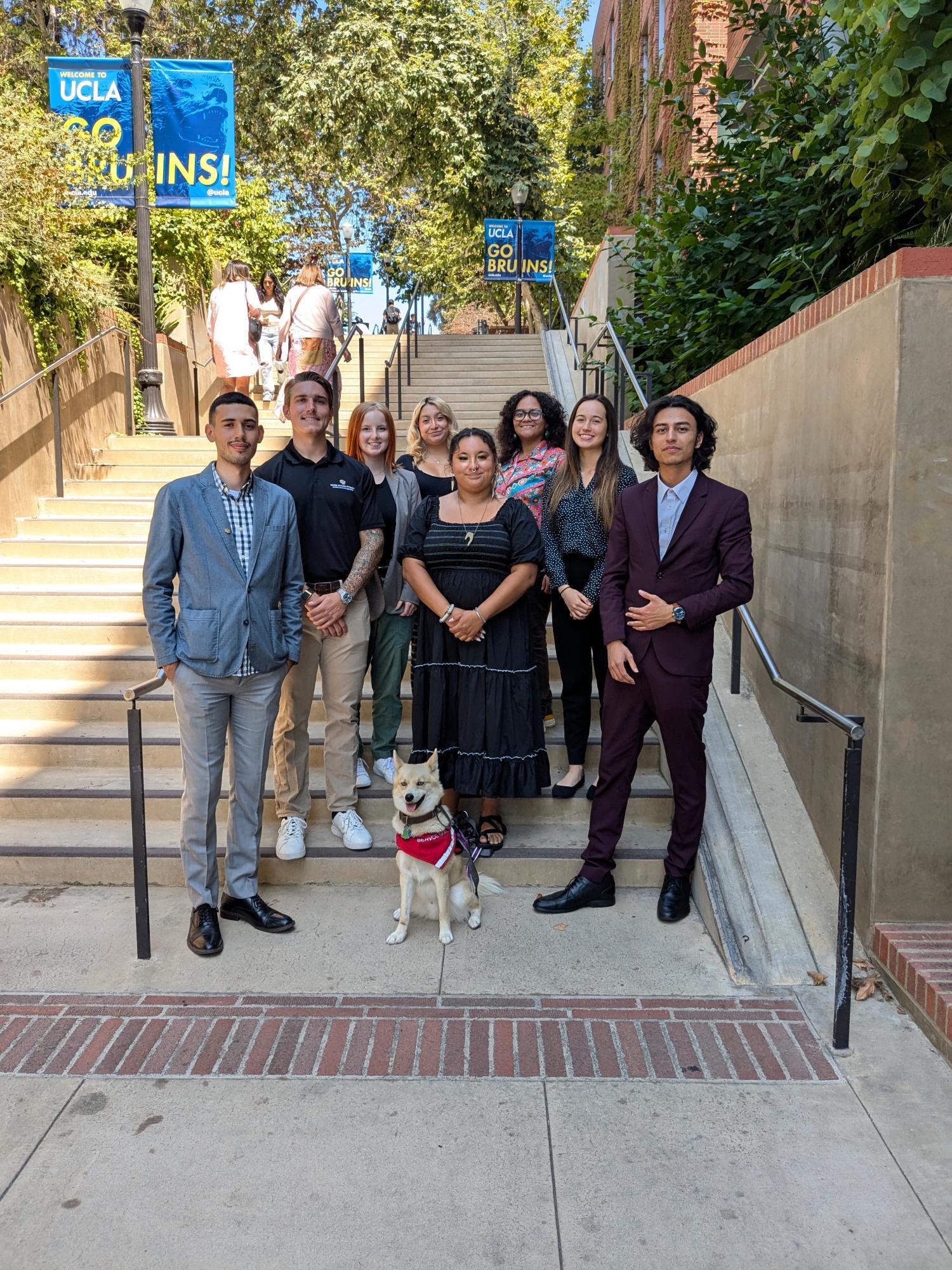A group of McNair Scholars posing at UCLA