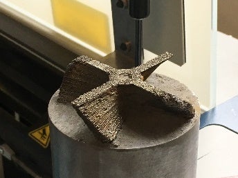 A metal 3D printed object.