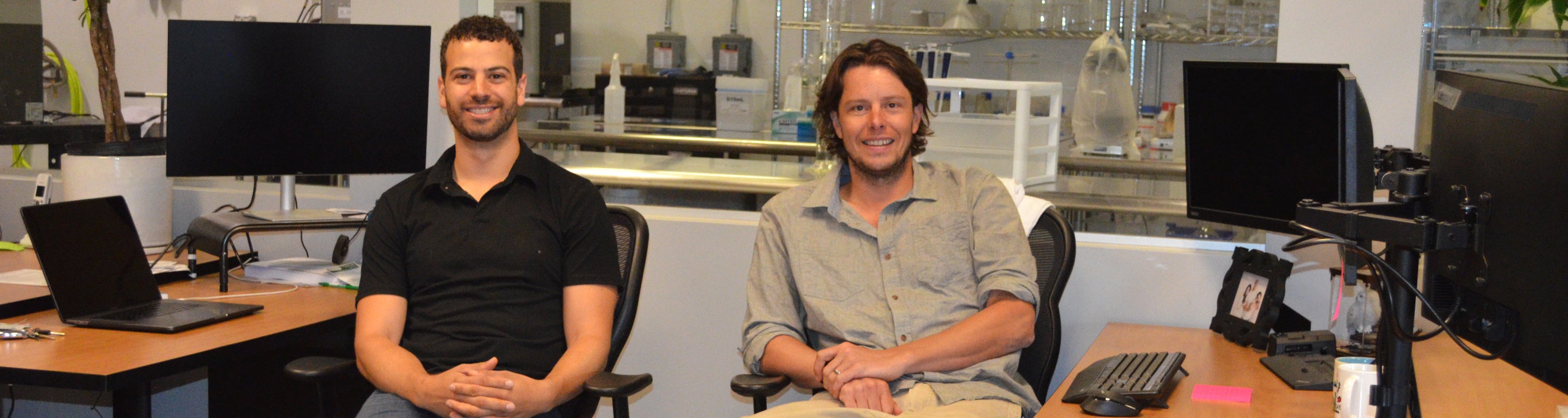 Justin Whiteley and Tyler Huggins at Emergy Foods