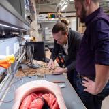 Micah Prendergast works on Endoculus robotic capsule endoscope