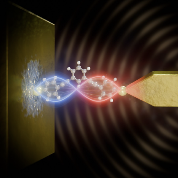 Artistic rendering of thermal phonon interference