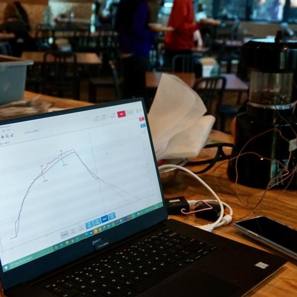 Students track watts used while roasting