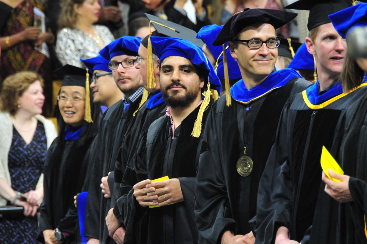 PhD students at graduation.