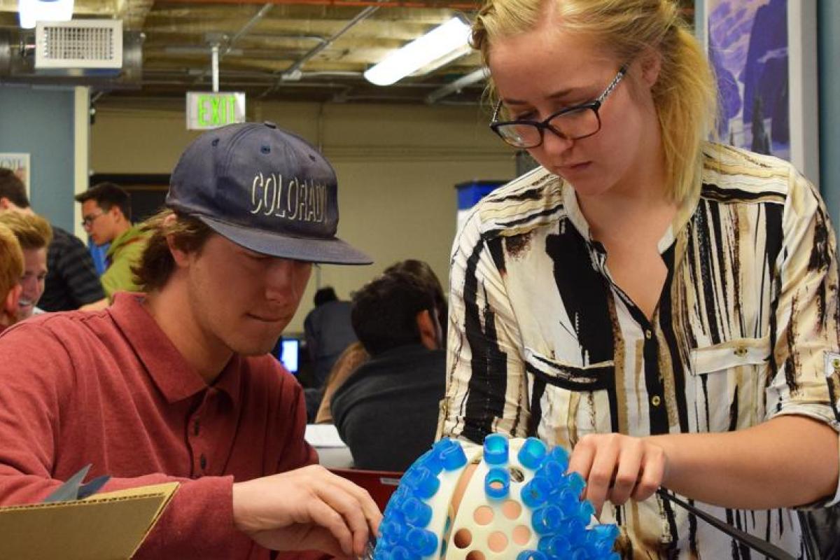 students working on Senior Design Project