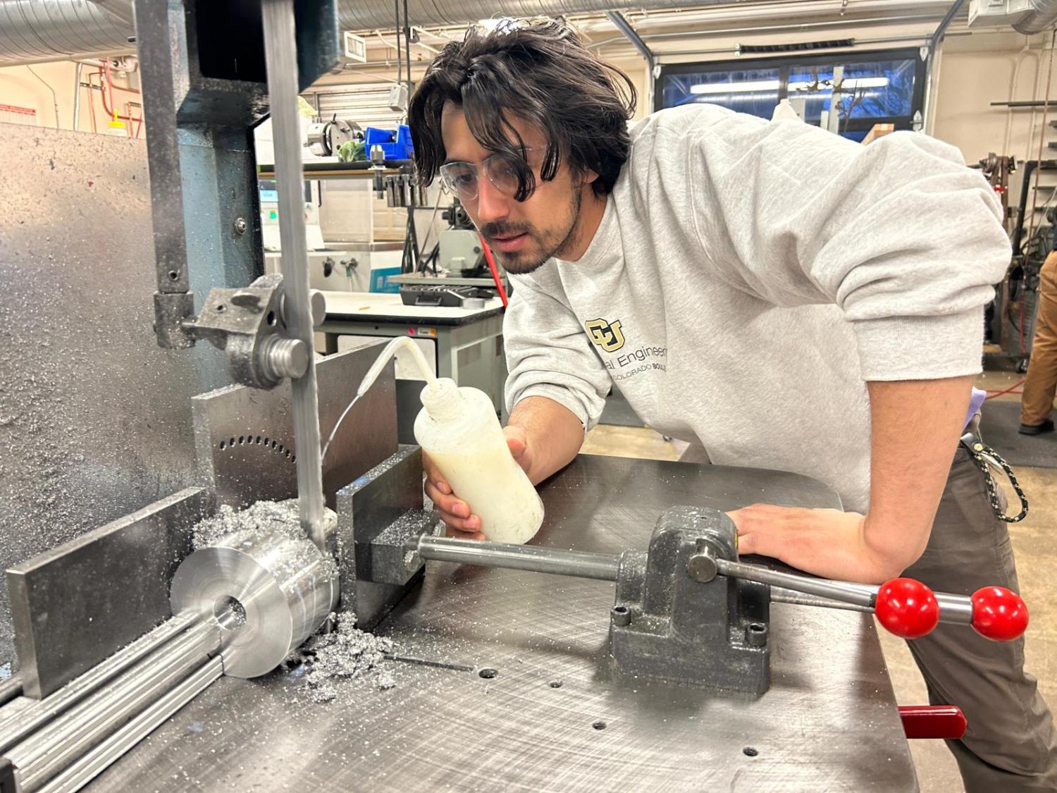 Student working on Senior Design project
