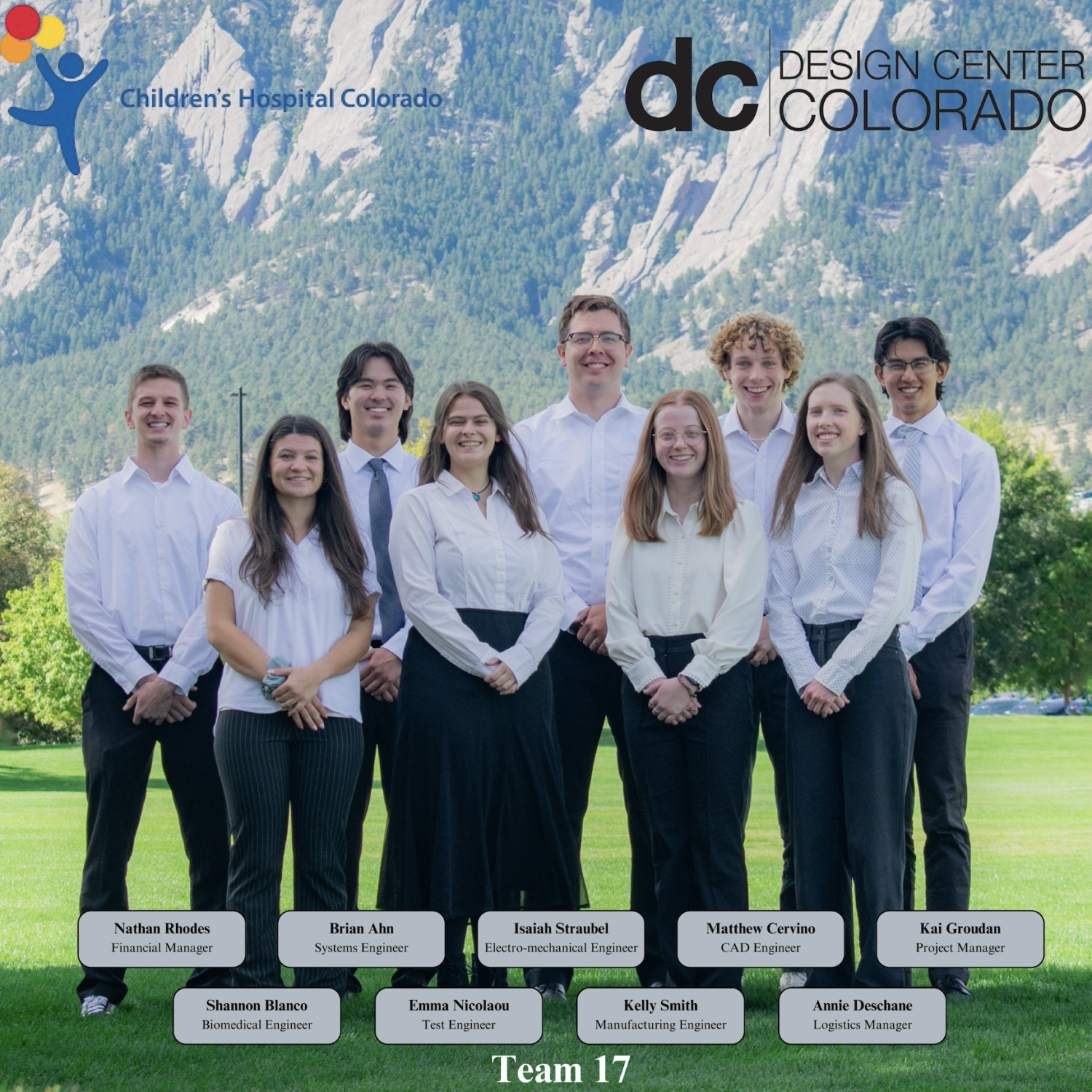 students posing for group photo outside