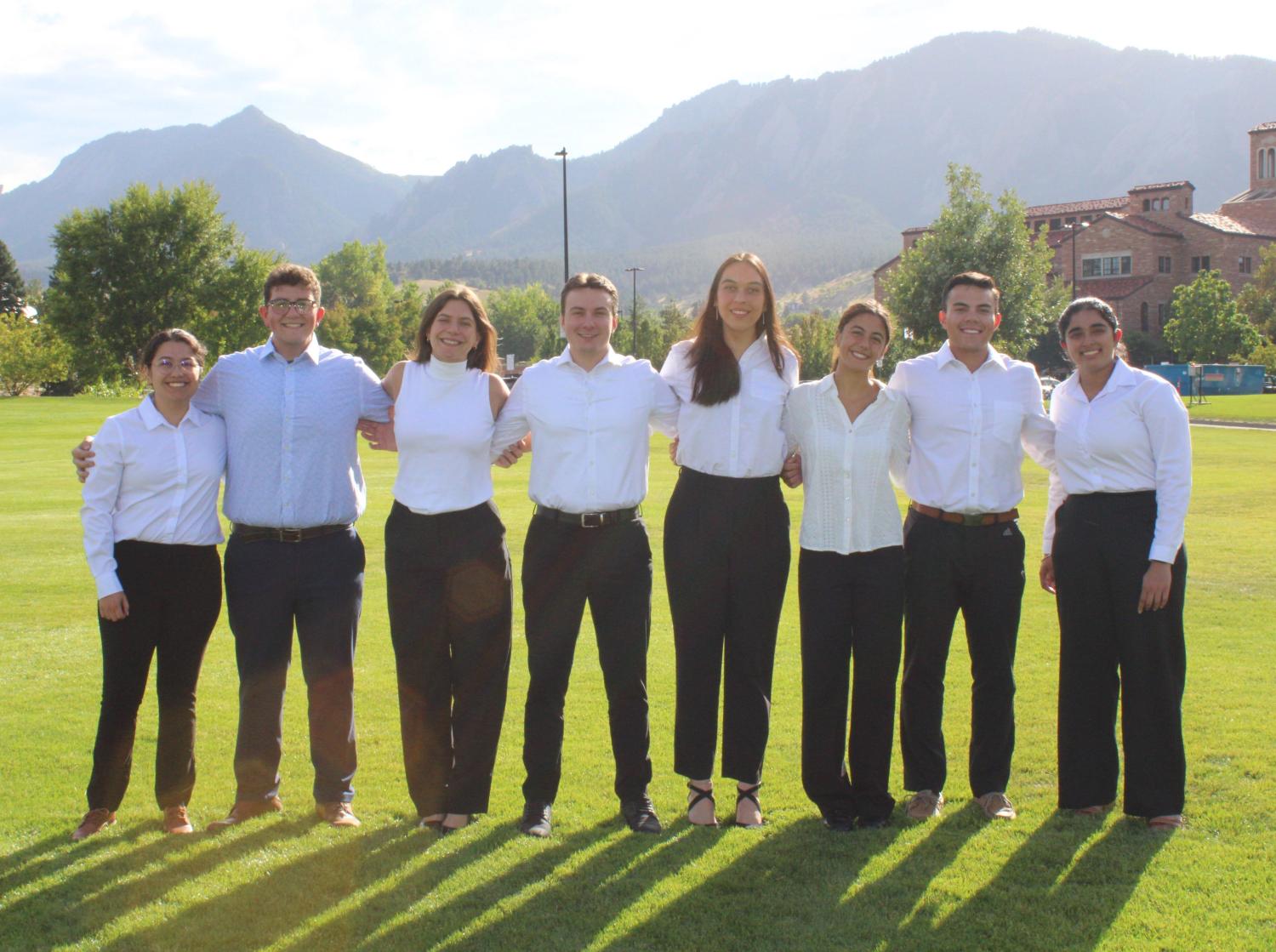 students posing for a group photo