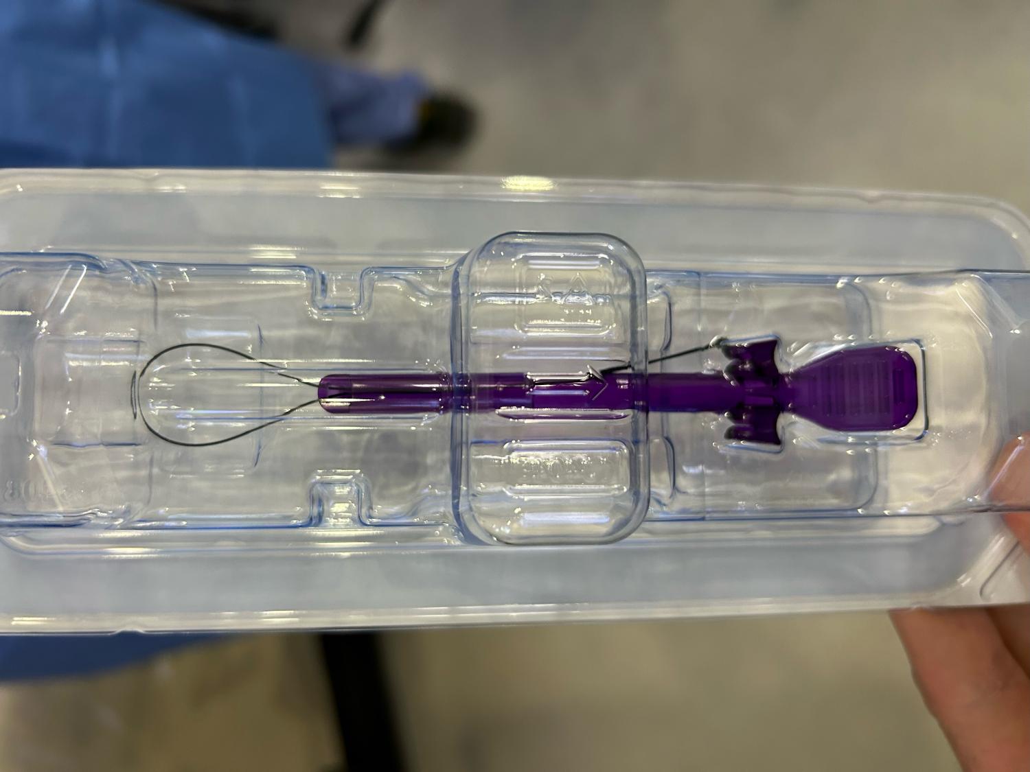 Close-up of the CAP-LIFT cannula