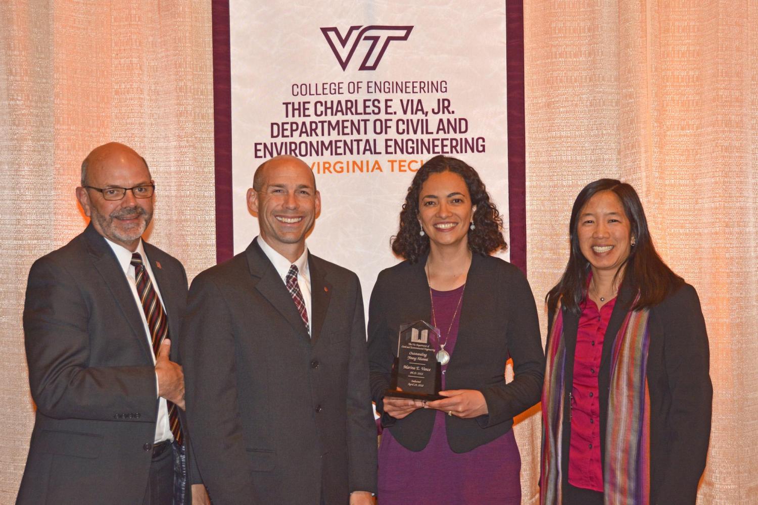 Marina Vance with her award.
