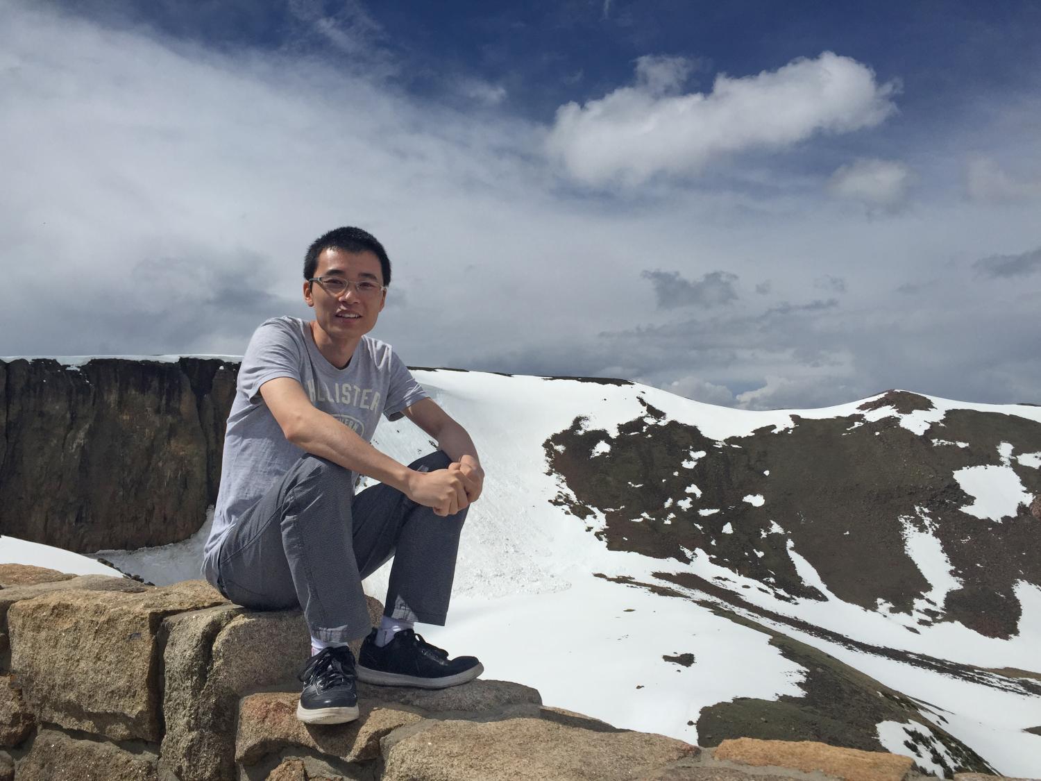 Dongliang Zhao on a mountain.