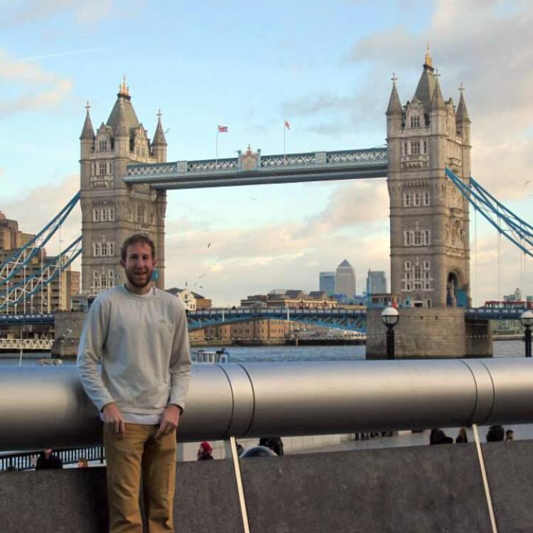 Caelan Lapointe at London Bridge.