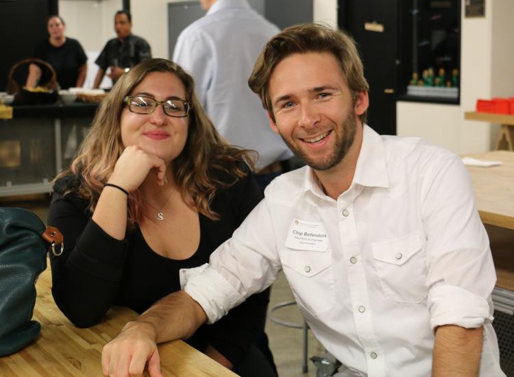 Alumni Sarah Lafasto and Chip Bollendonk.