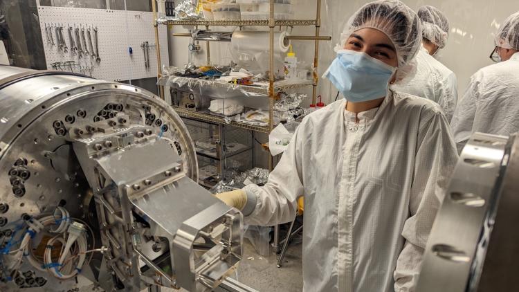 Koehler working in a clean room.