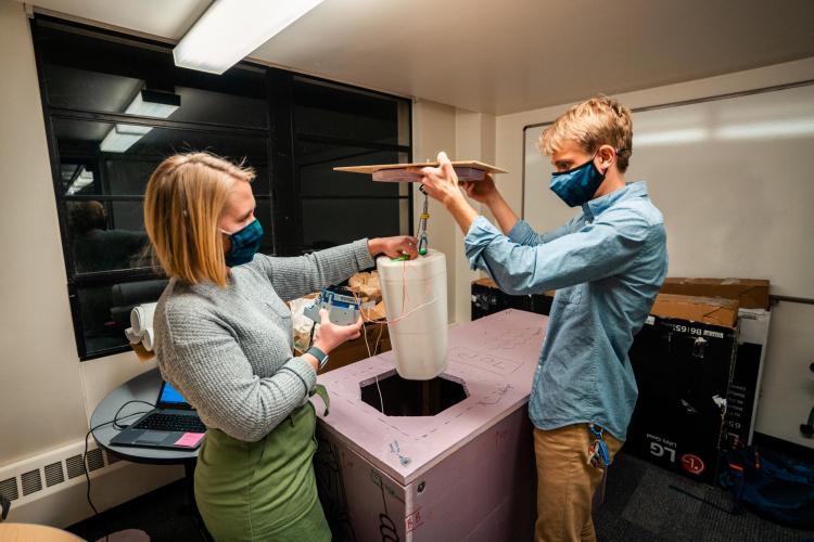 Evan and Claire demonstrate the technology