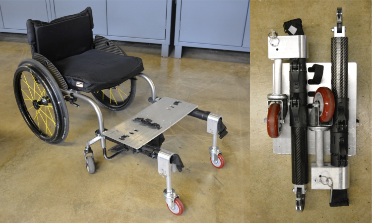 QL+ wheelchair folded and expanded