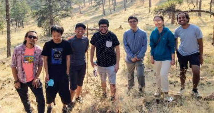 Ding lab researchers on a hike in Boulder