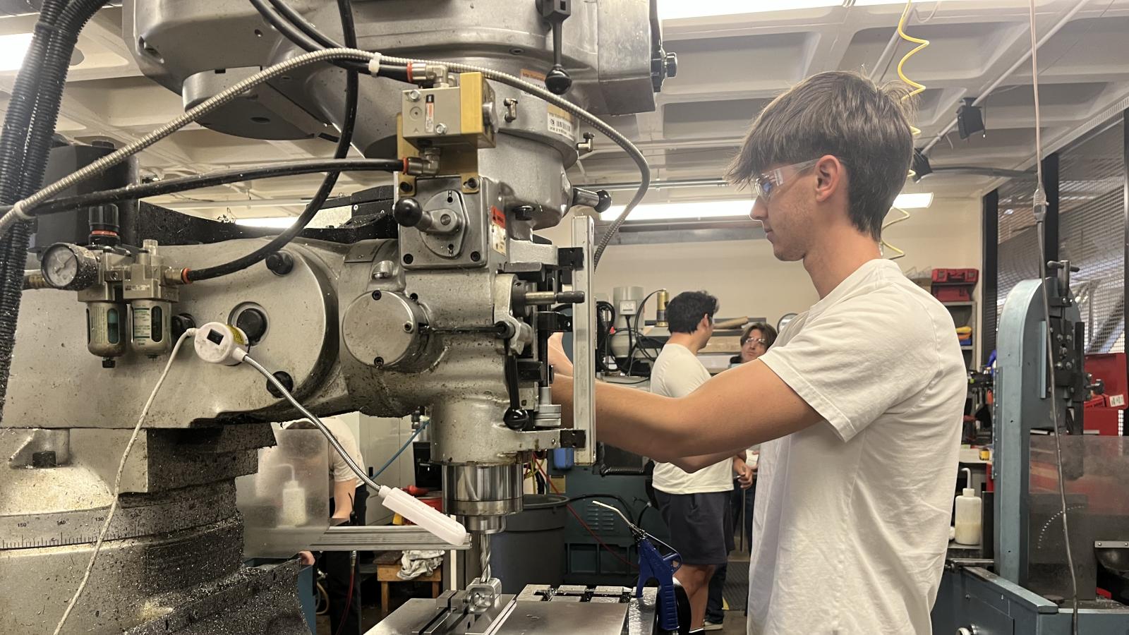 Student workin in the Idea Forge