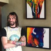 carson bruns and his colorful paintings of animals