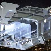 A CAD rendering of the CubeSat launcher.