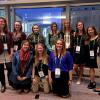 Students from Delta County and Greeley high schools pose at the American Public Health Association Conference in Denver following a roundtable discussion on their projects with health professionals. 