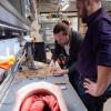 Micah Prendergast works on Endoculus robotic capsule endoscope