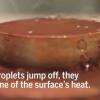 Water droplets moving.