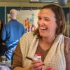 Carlye Lauff laughs during a design workshop in the Idea Forge.