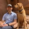 Luke Pagni with his dog