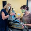 Shelly Miller working with student on clarinet