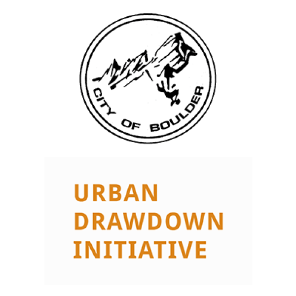 city of boulder and the urban drawdown initiative logos
