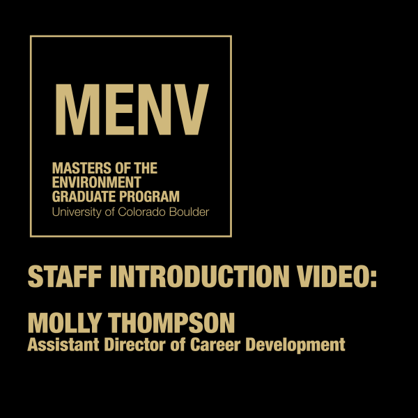 MENV MENV Staff Introduction Video: Molly Thompson Assistant Director of Career Development