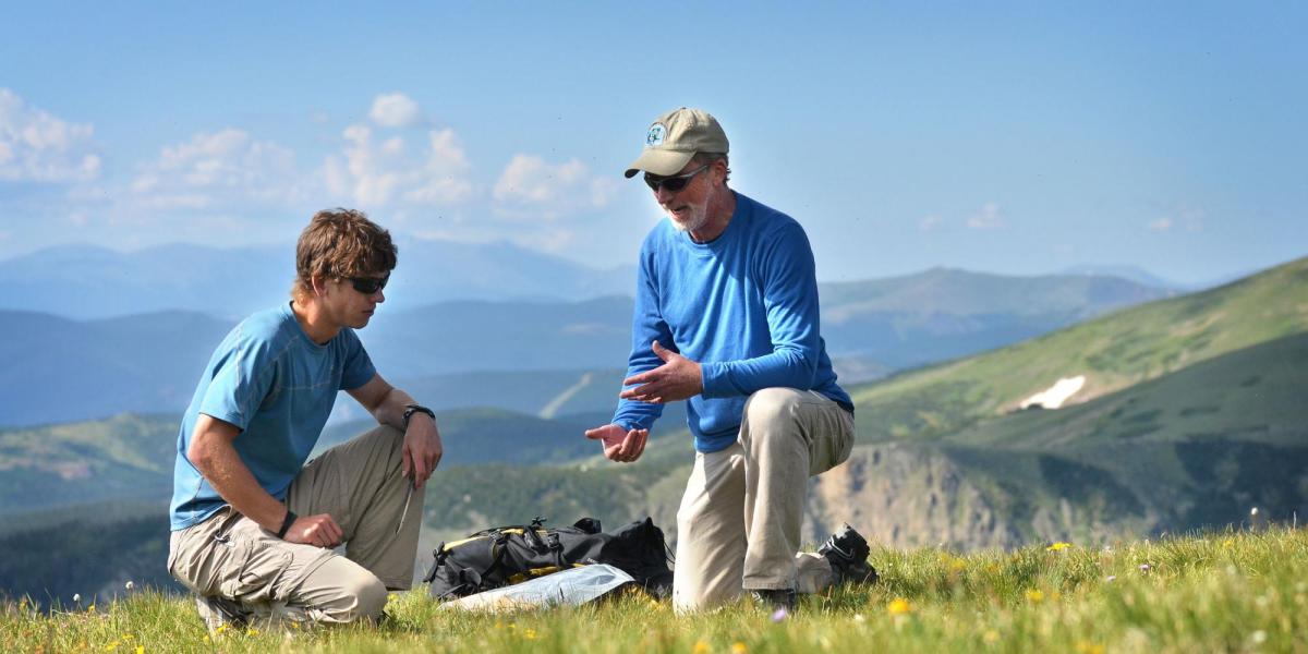 In the field at Mountain Research Station