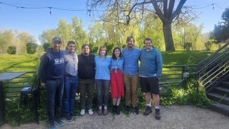 Students who won at the DOE Geothermal competition with professors.