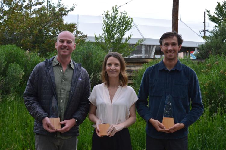 Taylor Clayton, Jennalee Battson, and Bridger Tomlin at the MENV Alumni Recognition Awards night.