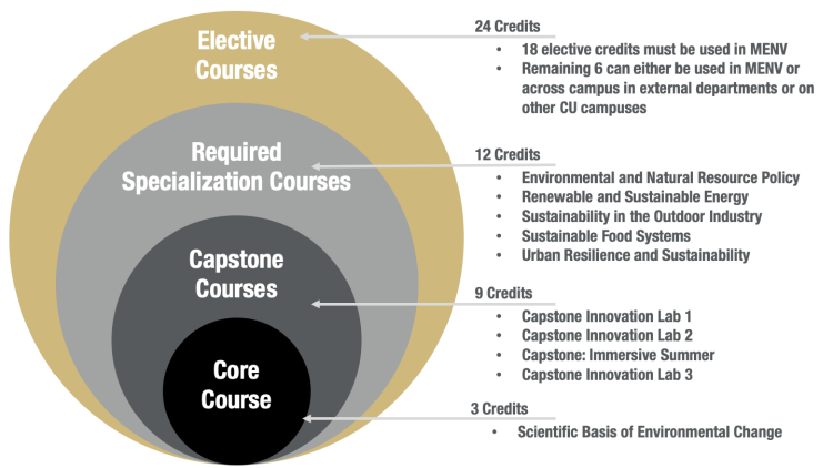 Graphic with current degree requirements.