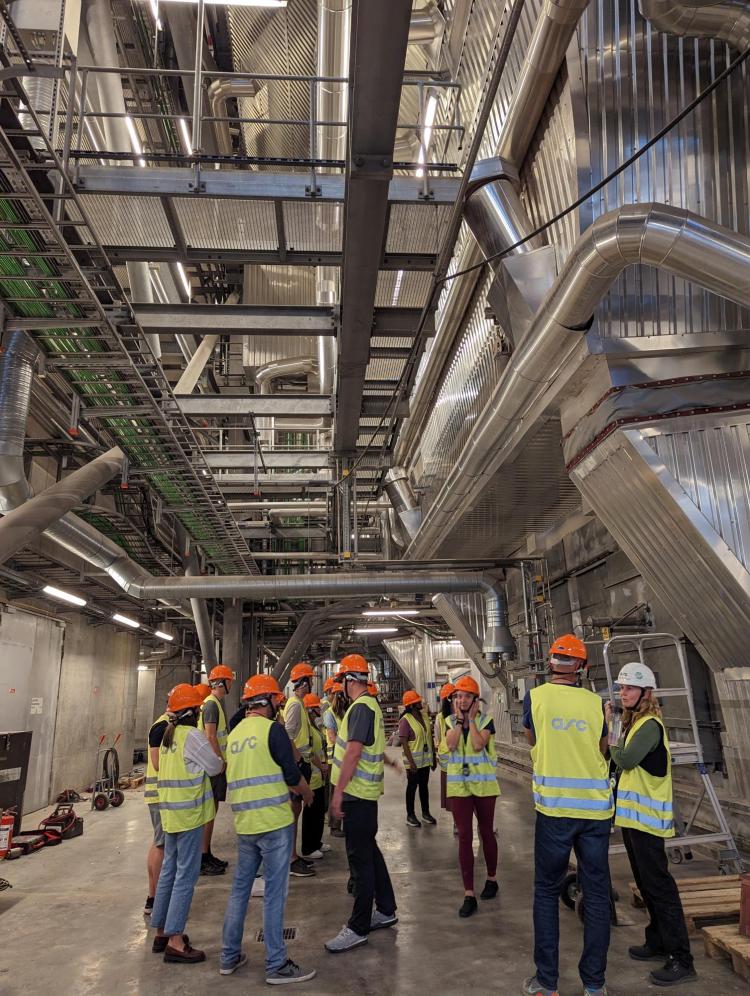 Students at a renewable energy place in Denmark.
