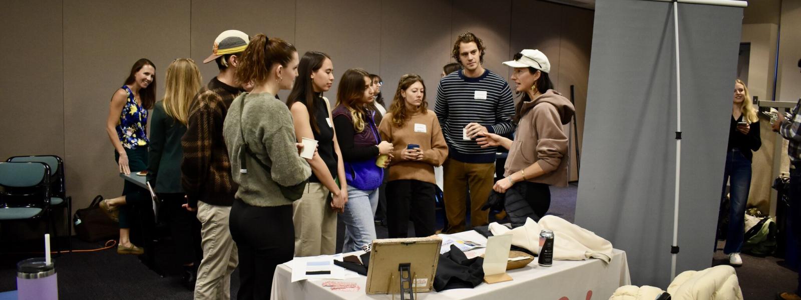 Students at the Capstone Networking Event