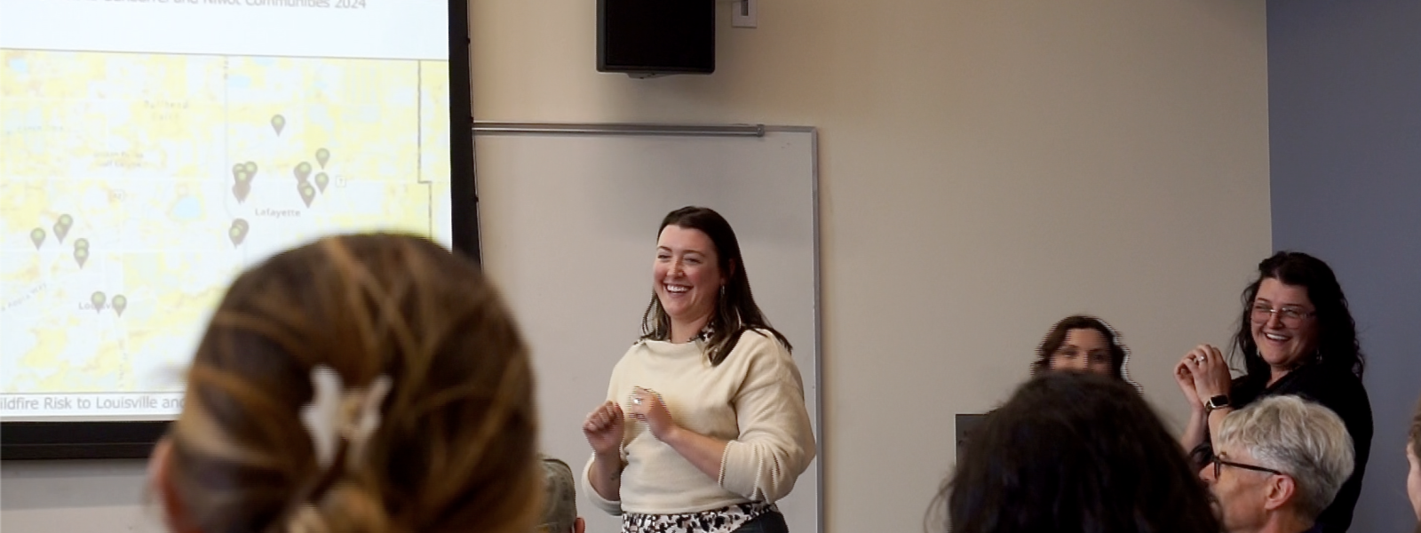 Student speaking at URS Clinic