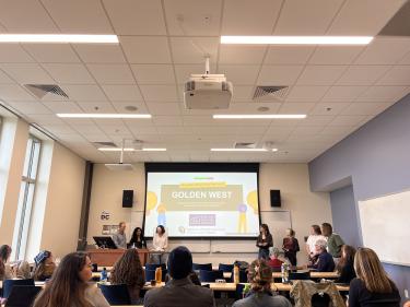 Students presenting at URS clinic
