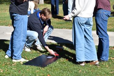 Students creating a microgrid.