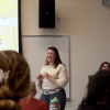 Student speaking at URS Clinic