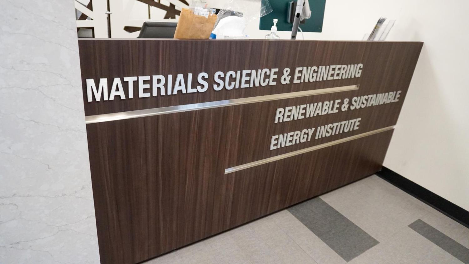 Front desk of Materials Science and Engineering Program offices