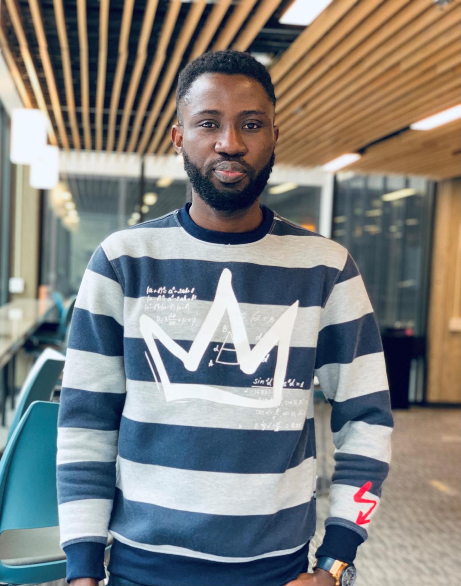Emmanuel Bamidele in the Engineering Center