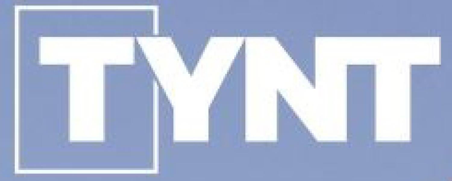 TYNT logo against blue sky background