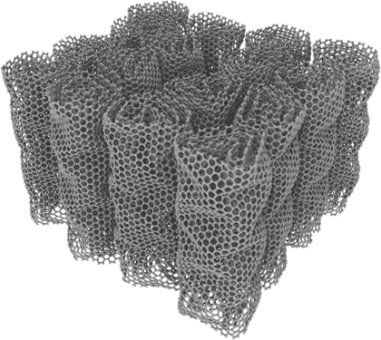 Carbon nanotubes rendering.
