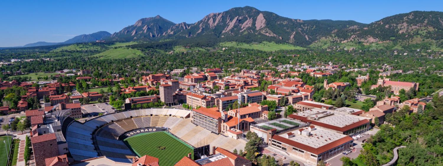 CU Boulder from the air