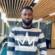 Emmanuel Bamidele in the Engineering Center